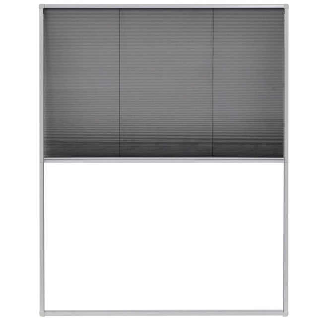 plisseret insektnet til vinduer aluminium 80 x 100 cm