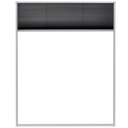 plisseret insektnet til vinduer aluminium 80 x 100 cm
