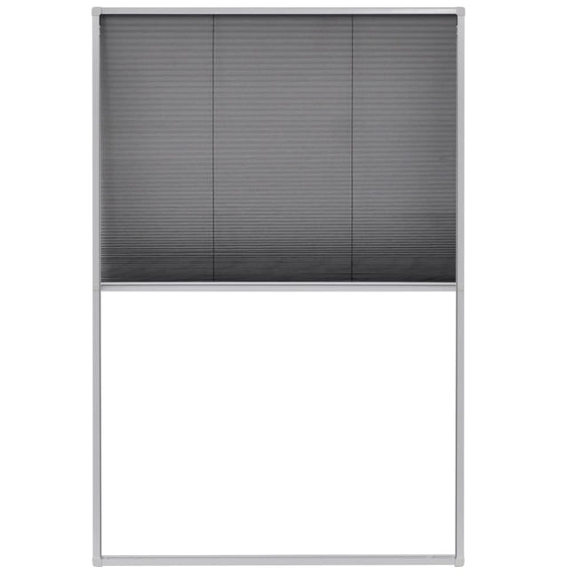 plisseret insektnet til vinduer aluminium 80 x 120 cm