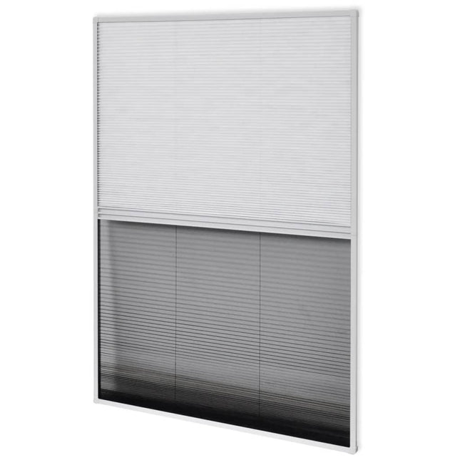 plisseret insektnet til vinduer aluminium 80 x 100 cm med afskygning