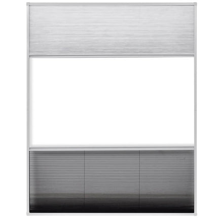 plisseret insektnet til vinduer aluminium 80 x 100 cm med afskygning