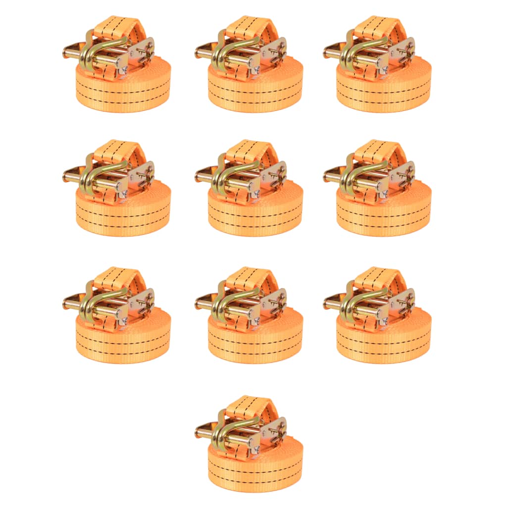 surringsbånd 10 stk. 1 ton 6 m x 38 mm orange