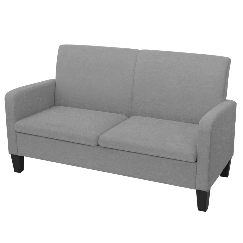 2-personers sofa 135 x 65 x 76 cm lysegrå billede