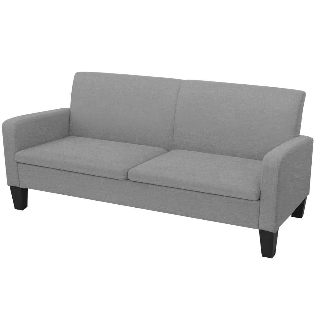 3-personers sofa 180 x 65 x 76 cm lysegr
