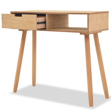 konsolbord massivt fyrretræ 80 x 30 x 72 cm brun