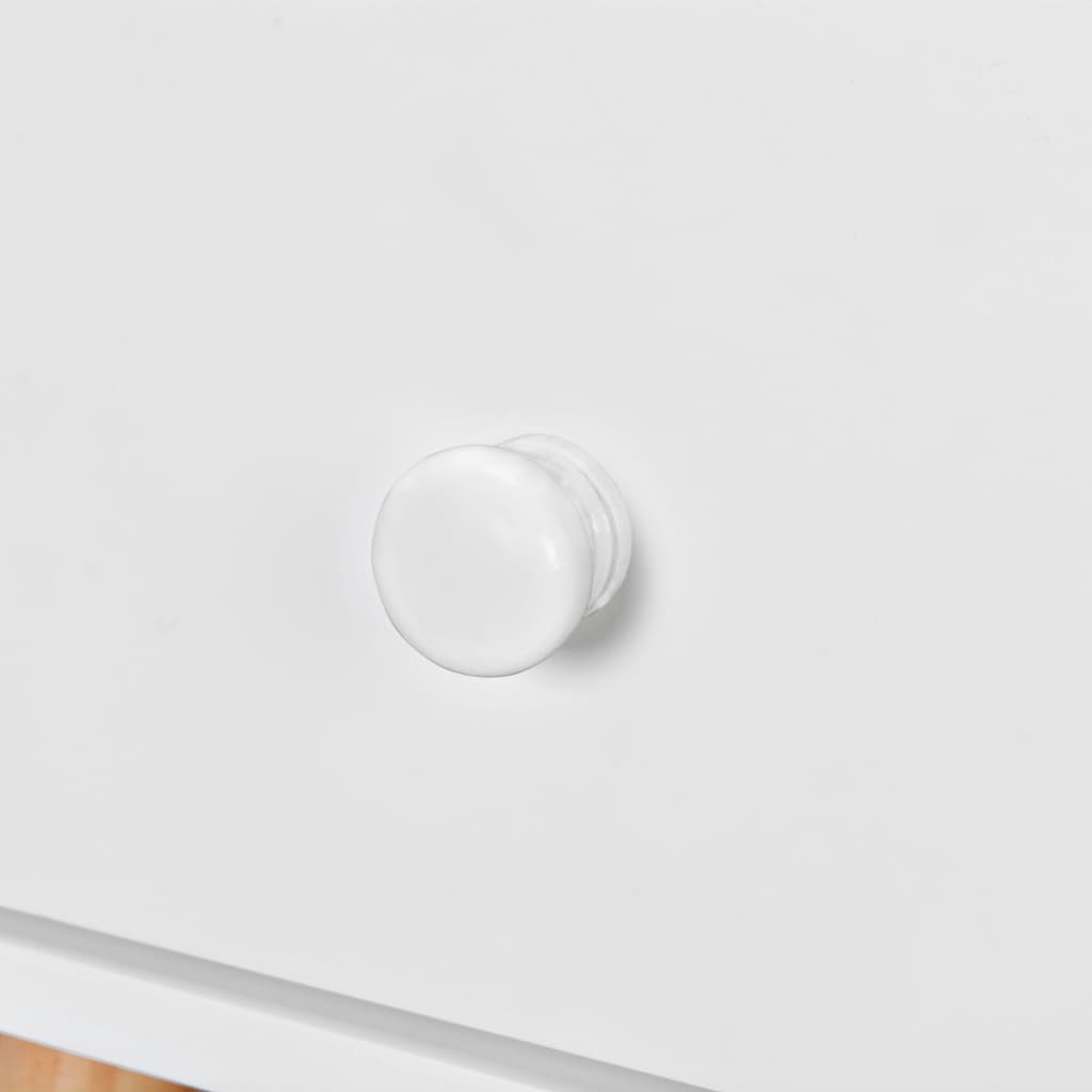 sengebord 2 stk. massivt fyretræ 40 x 30 x 61 cm hvid