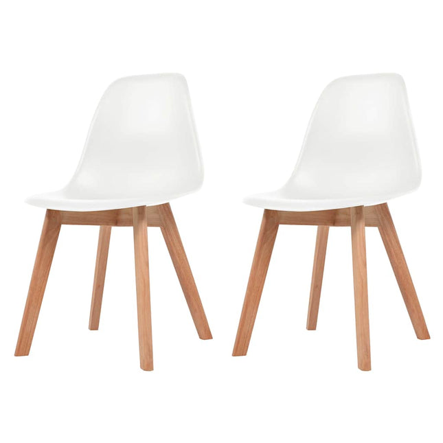 spisebordsstole 2 stk. plastik hvid