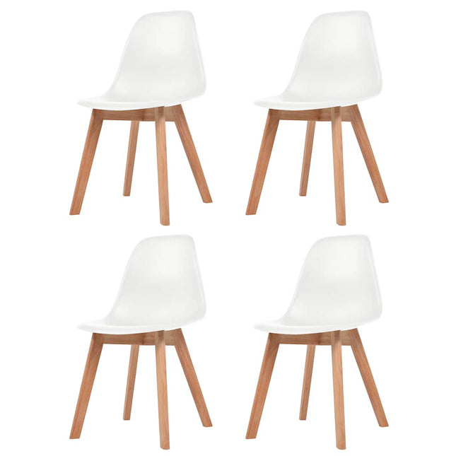 spisebordsstole 4 stk. plastik hvid
