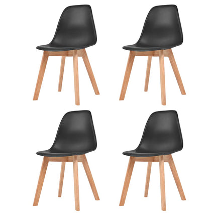 spisebordsstole 4 stk. plastik sort