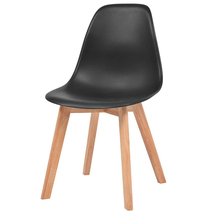 spisebordsstole 4 stk. plastik sort