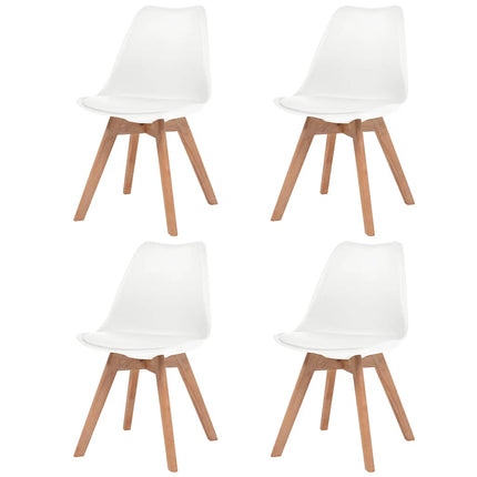 spisebordsstole 4 stk. plastik hvid