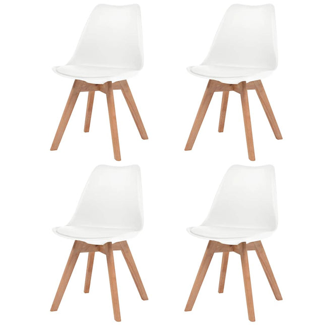 spisebordsstole 4 stk. plastik hvid
