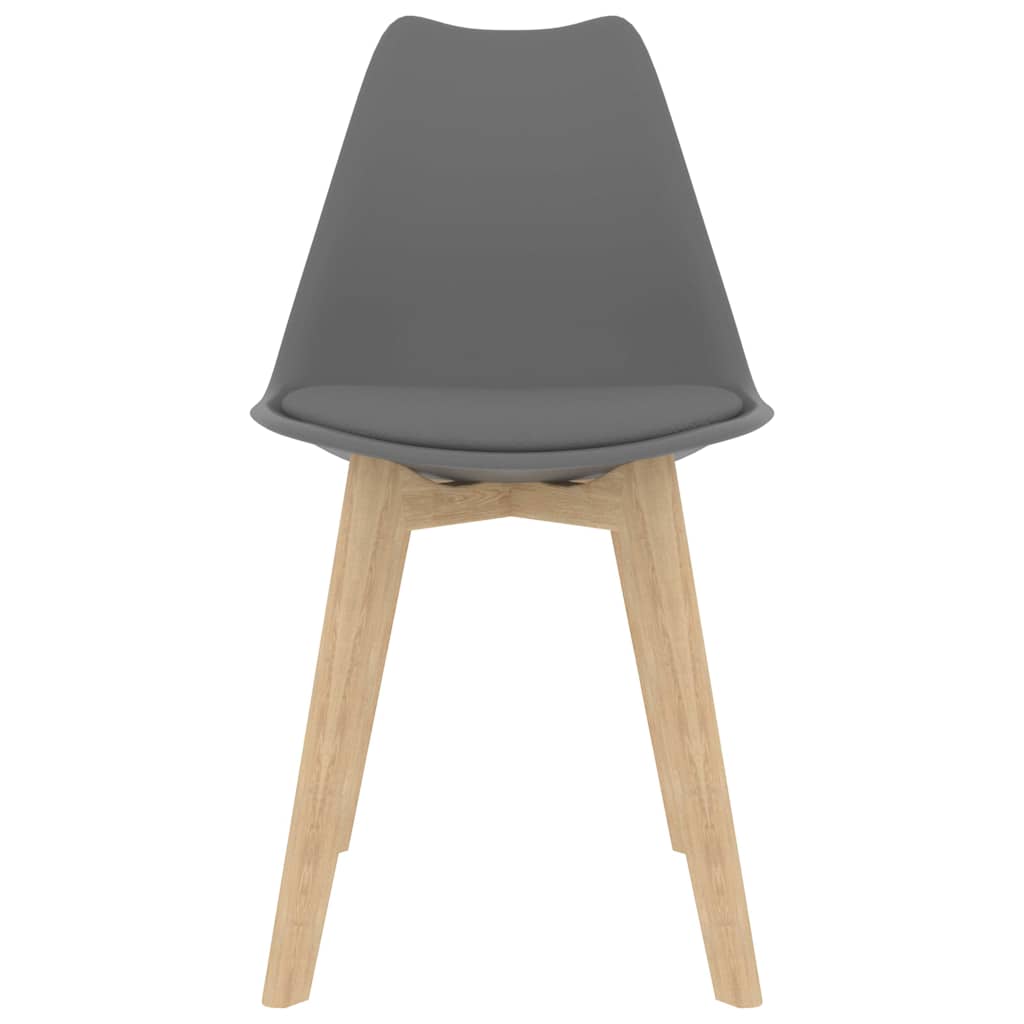 spisebordsstole 2 stk. plastik grå