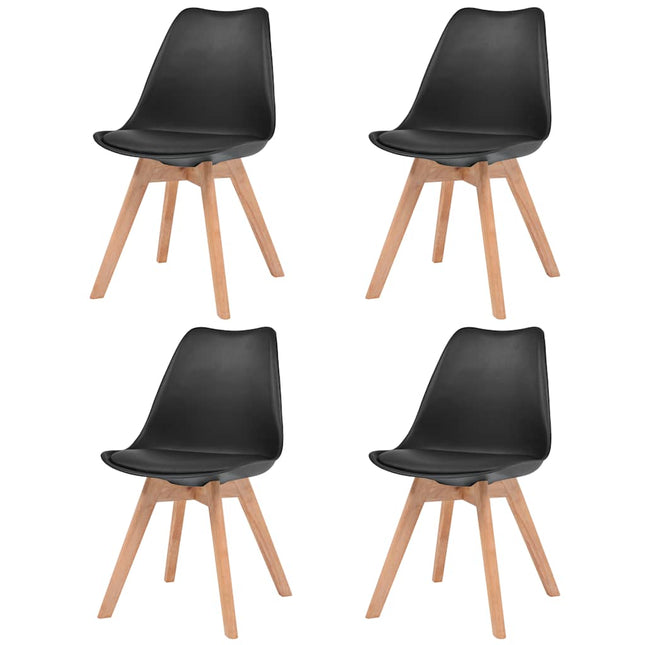 spisebordsstole 4 stk. plastik sort