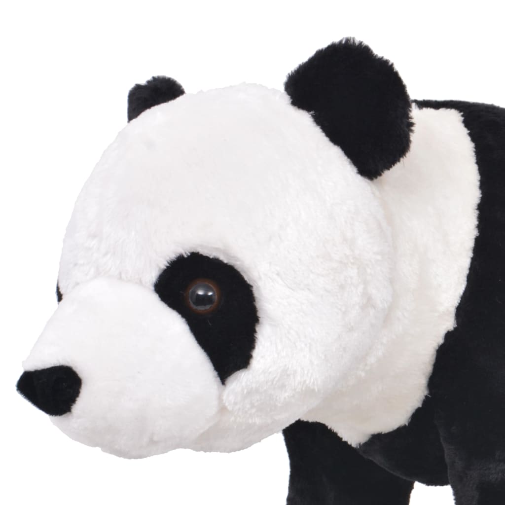 stående tøjdyr panda plysstof XXL sort og hvid