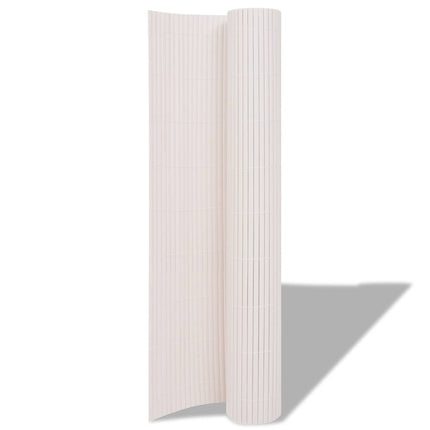 dobbeltsidet havehegn 90 x 300 cm hvid