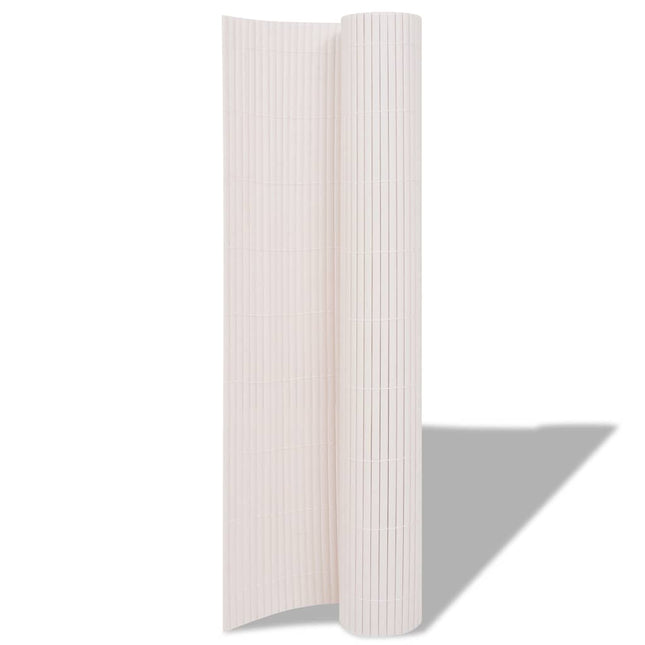 dobbeltsidet havehegn 90 x 300 cm hvid