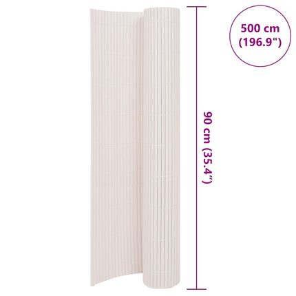 dobbeltsidet havehegn 90 x 500 cm hvid