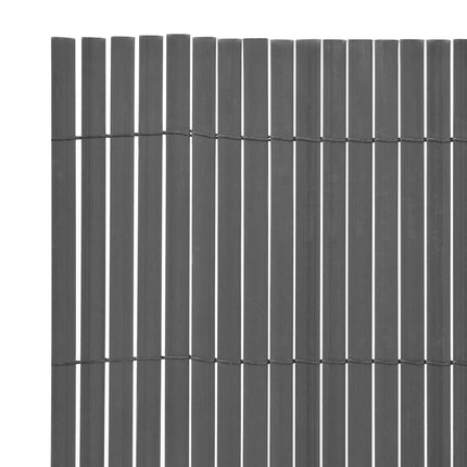 dobbeltsidet havehegn PVC 150 x 500 cm grå
