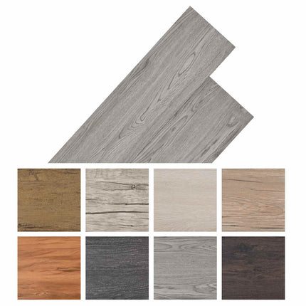 Gulvplanker 18 pcs Mørkegrå 5,26 m² PVC