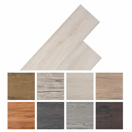 Gulvplanker 36 pcs Eg Klassisk Hvid 5,02 m² PVC