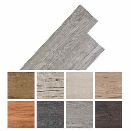 Gulvplanker 36 pcs Mørkegrå 5,02 m² PVC