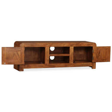 tv-skab 120x30x40 cm massivt træ honningfarvet finish