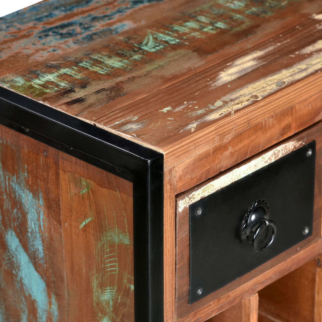 vinreol til 16 flasker massivt genbrugstræ