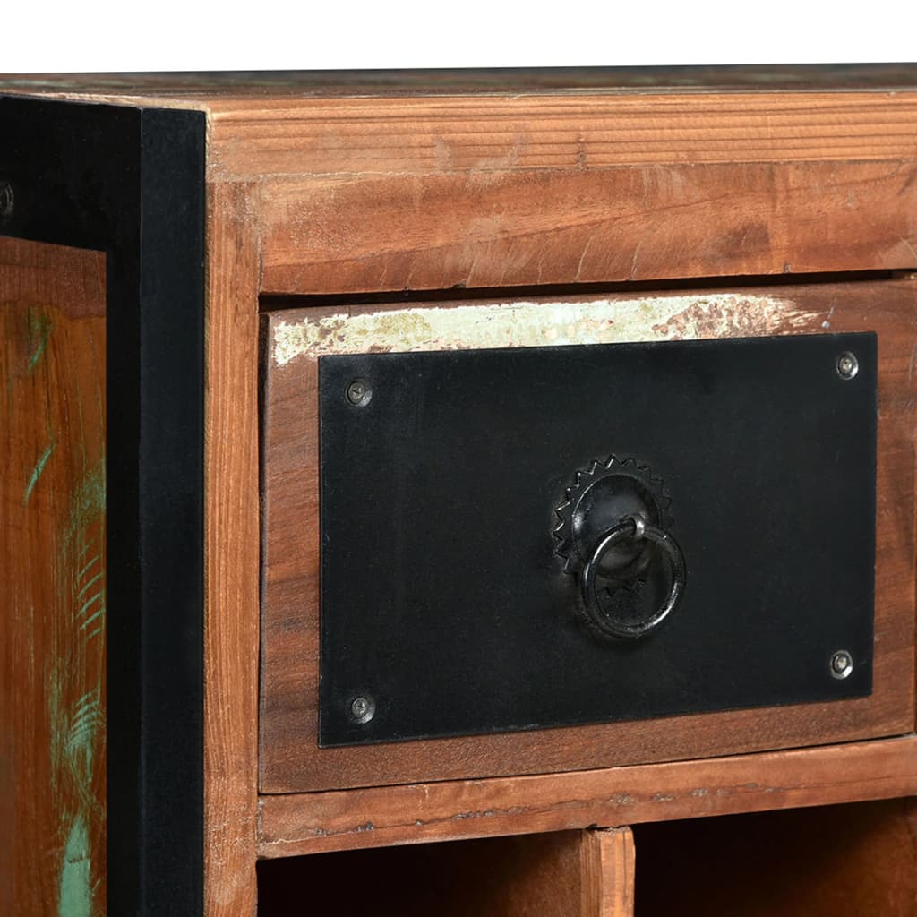 vinreol til 16 flasker massivt genbrugstræ