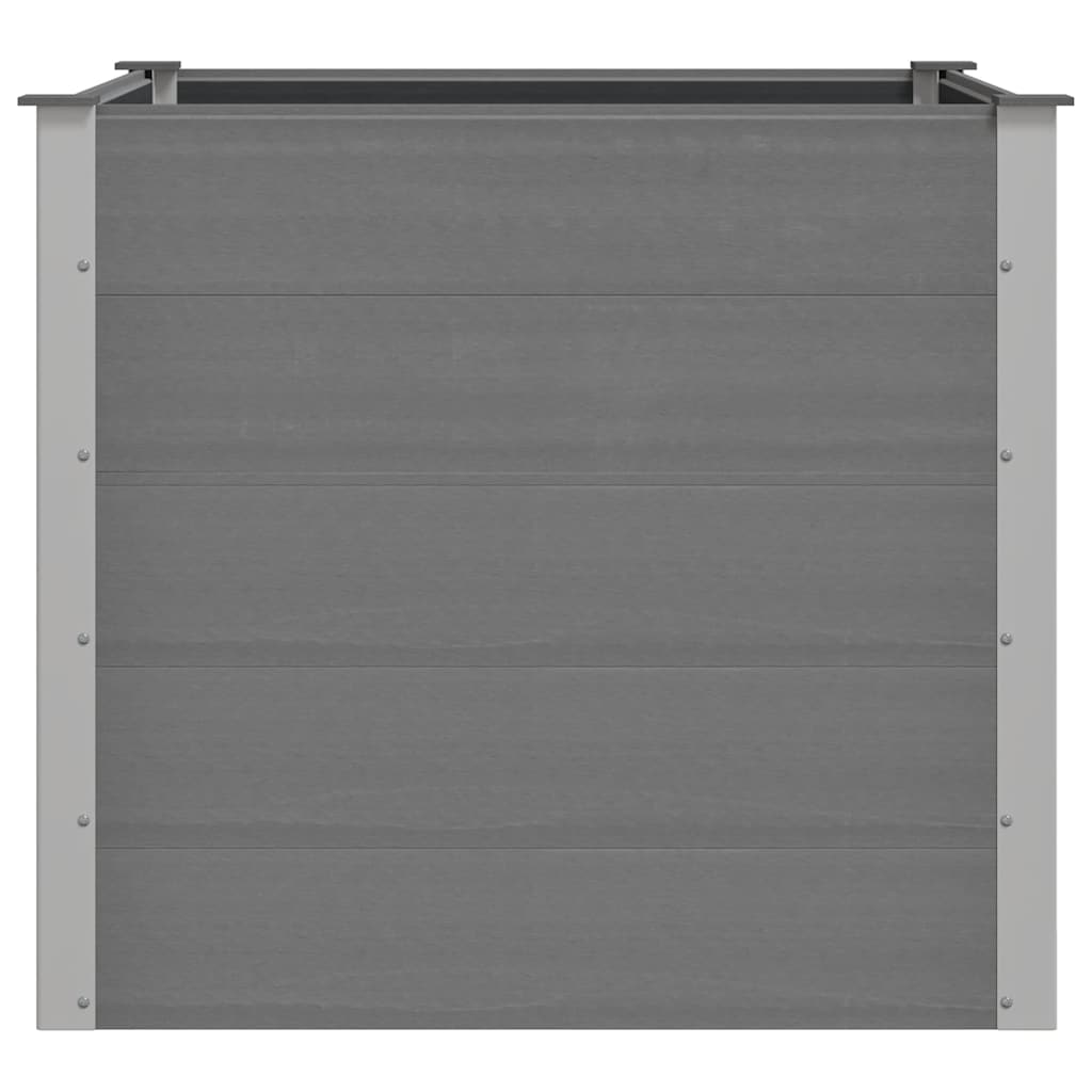 forhøjet plantekasse 100x100x91 cm grå WPC