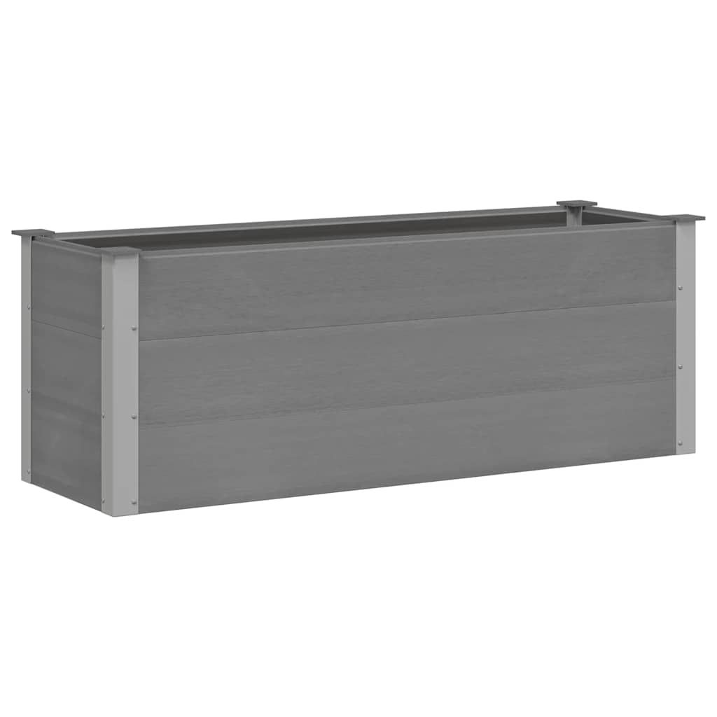 forhøjet plantekasse 150x50x54 cm grå WPC