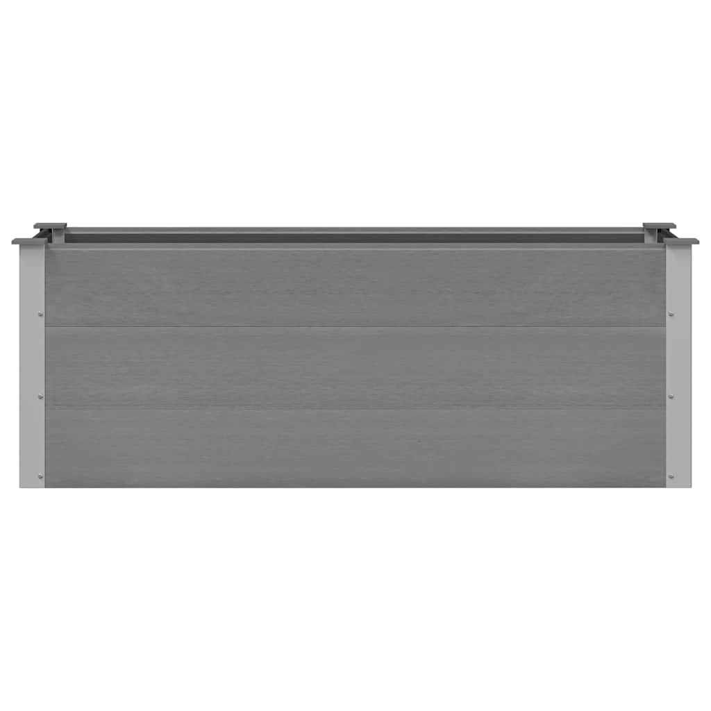 forhøjet plantekasse 150x50x54 cm grå WPC
