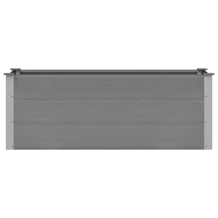 forhøjet plantekasse 150x50x54 cm grå WPC