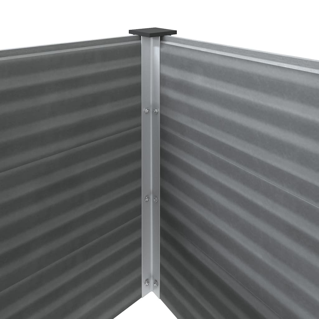 forhøjet plantekasse 150x50x54 cm grå WPC
