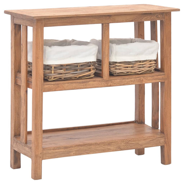 konsolbord 69x28x70 cm massivt mahognitræ