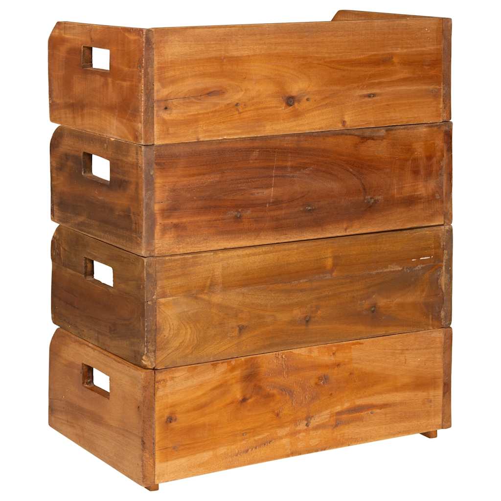 vinreoler 4 stk. til 16 flasker massivt mahognitræ