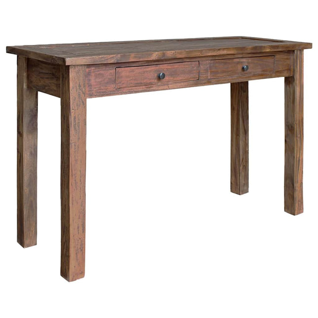konsolbord 123x42x75 cm massivt genbrugstræ