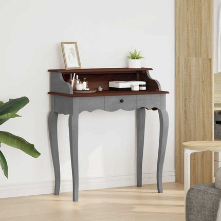 skrivebord 80x40x92 cm massivt mahognitræ