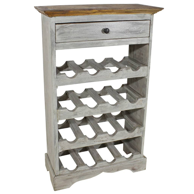 vinreol 55x23x85 cm massivt mahognitræ