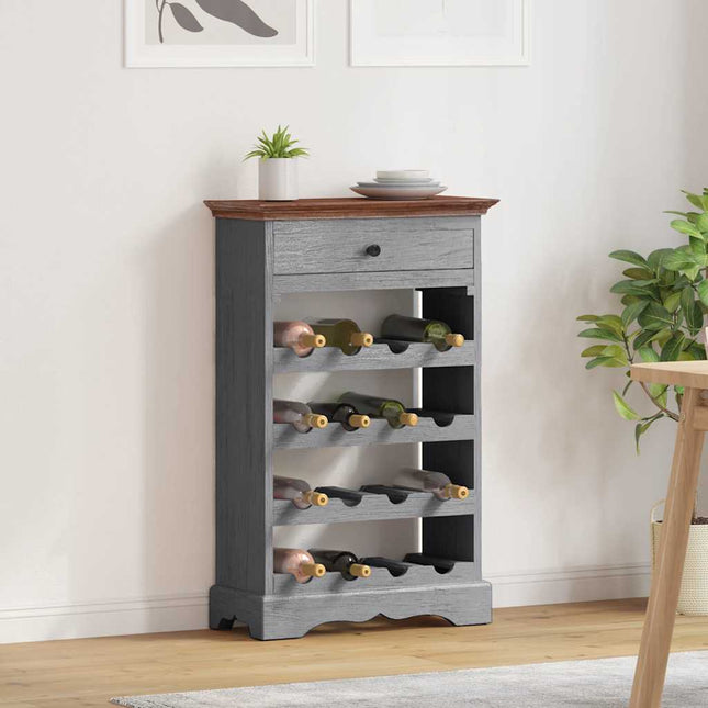 vinreol 55x23x85 cm massivt mahognitræ