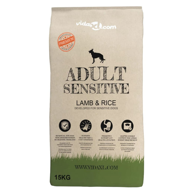 luksustørfoder til hunde Adult Sensitive Lamb & Rice 15 kg