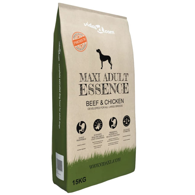 luksustørfoder til hunde Maxi Adult Essence Beef & Chicken 15 kg