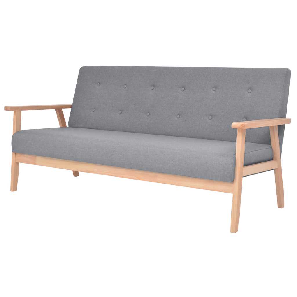 3-personers sofa i stof lysegr
