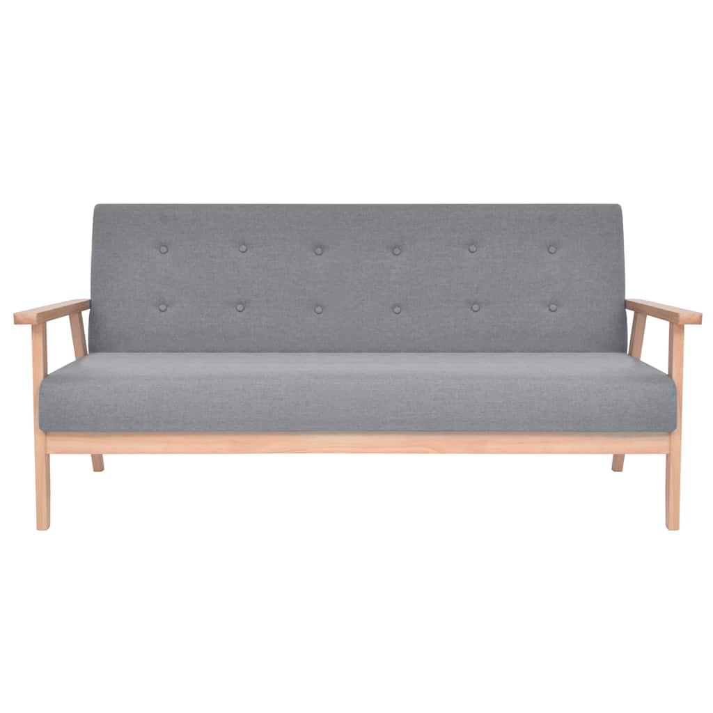 3-personers sofa i stof lysegrå
