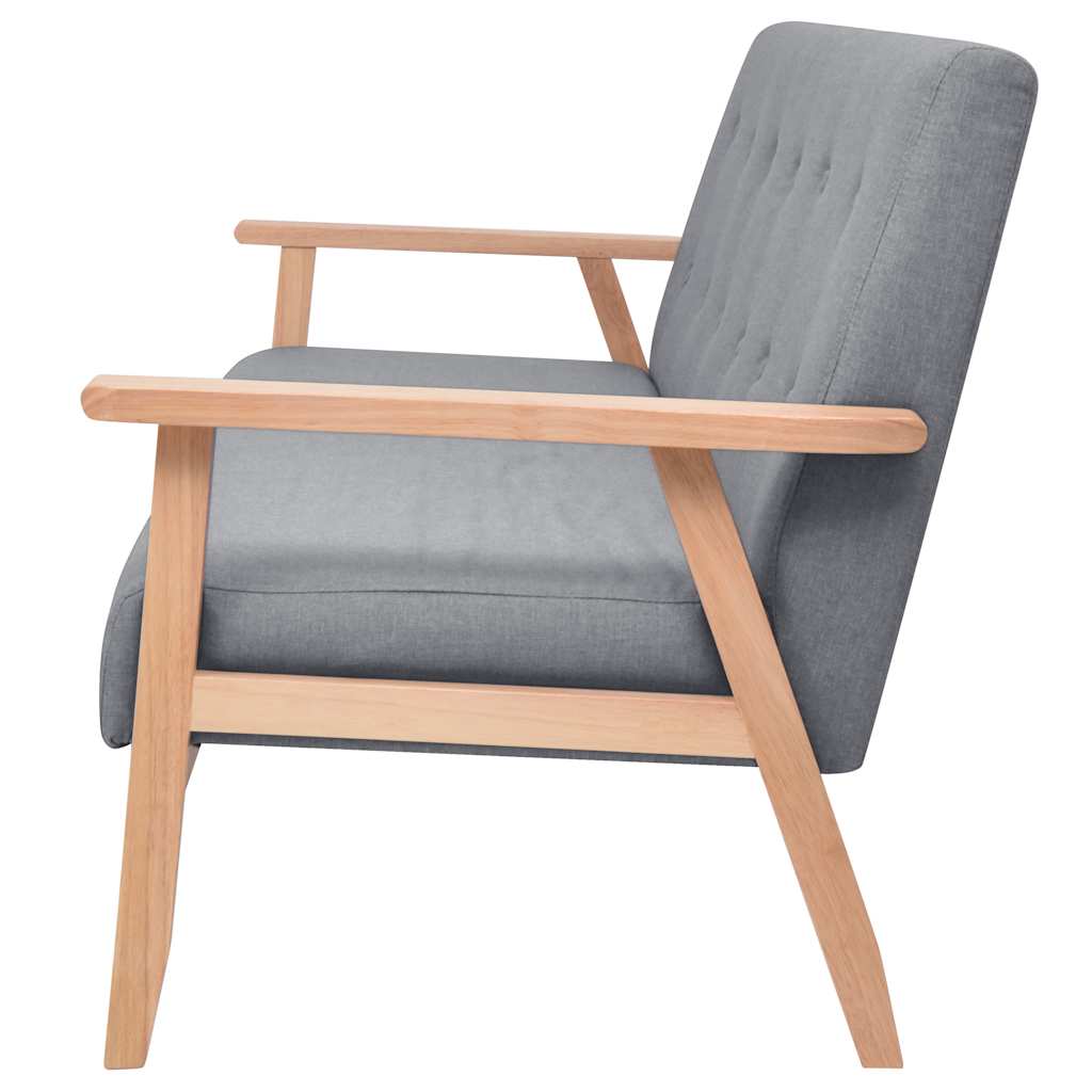 3-personers sofa i stof lysegrå