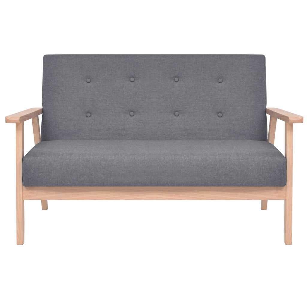 2-personers sofa i stof mørkegrå