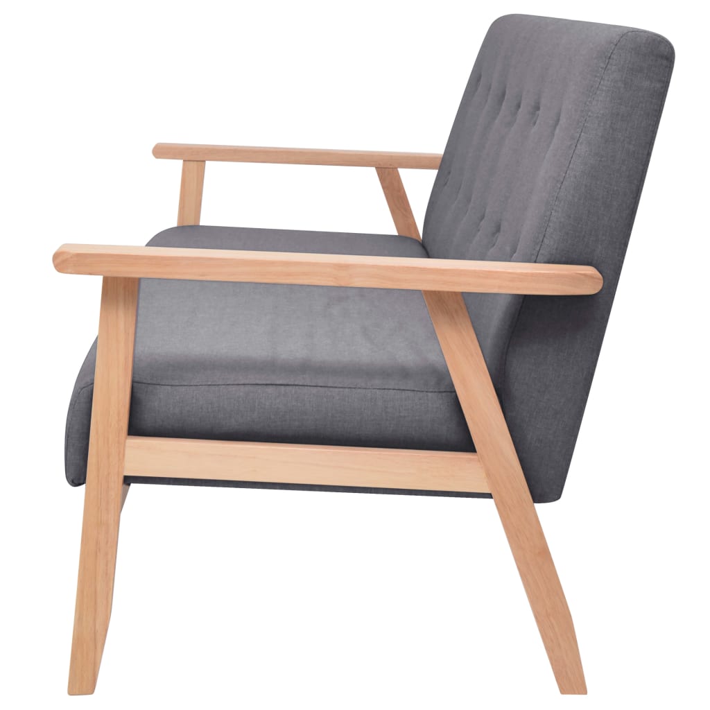 3-personers sofa i stof mørkegrå