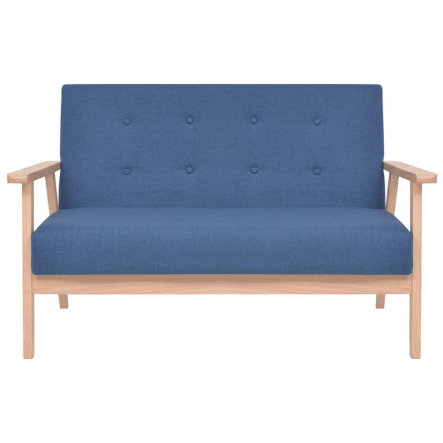 2-personers sofa stof blå