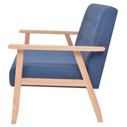 2-personers sofa stof blå