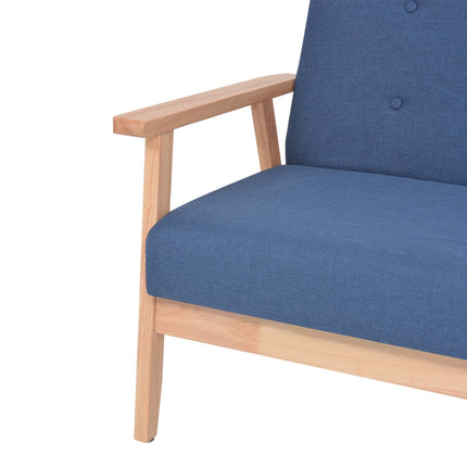 2-personers sofa stof blå